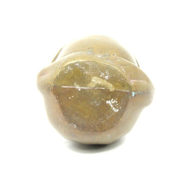 Brass Pot Belly Whimsical Sitting Frog Solid Chubby Figurine Vintage MCM 1960-70 - Picture 5 of 5